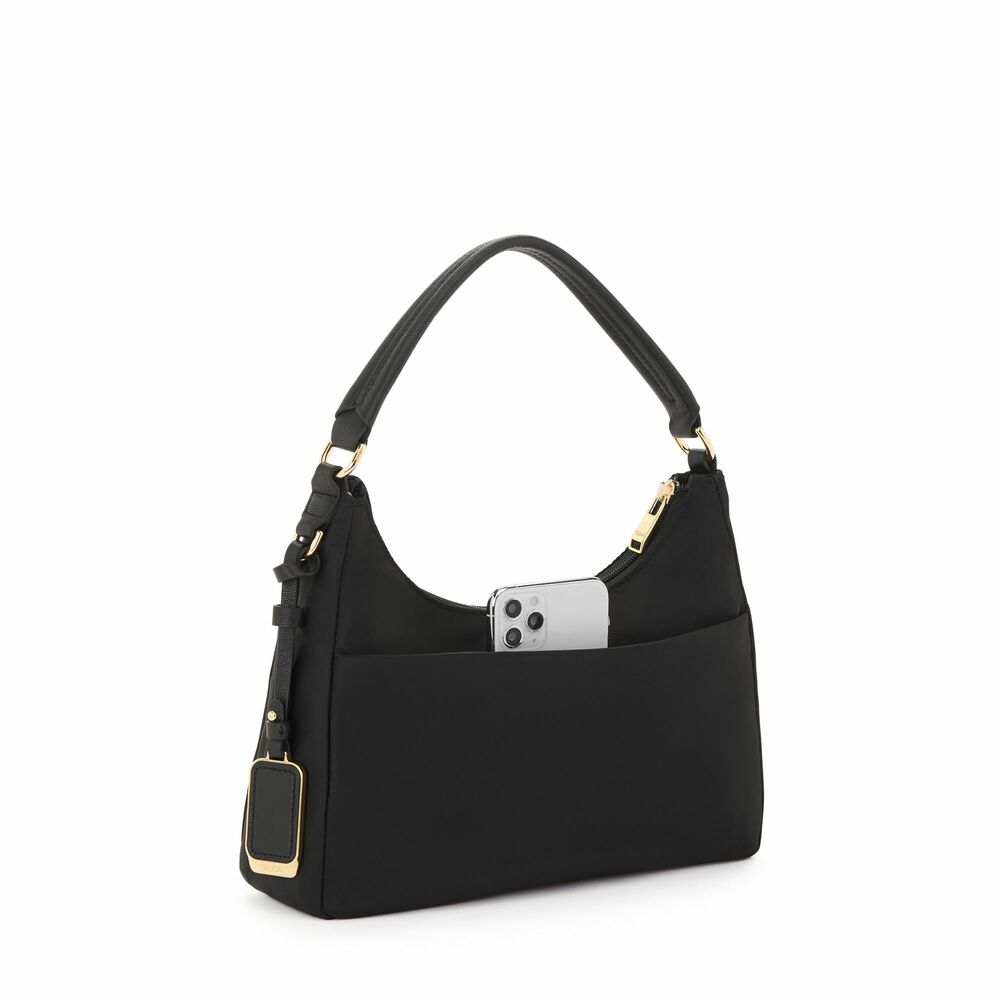 Voyageur Adelaide Hobo Crossbody Black/Gold