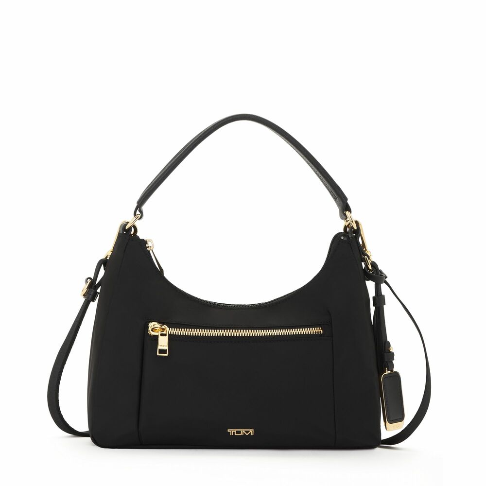 Voyageur Adelaide Hobo Crossbody Black/Gold