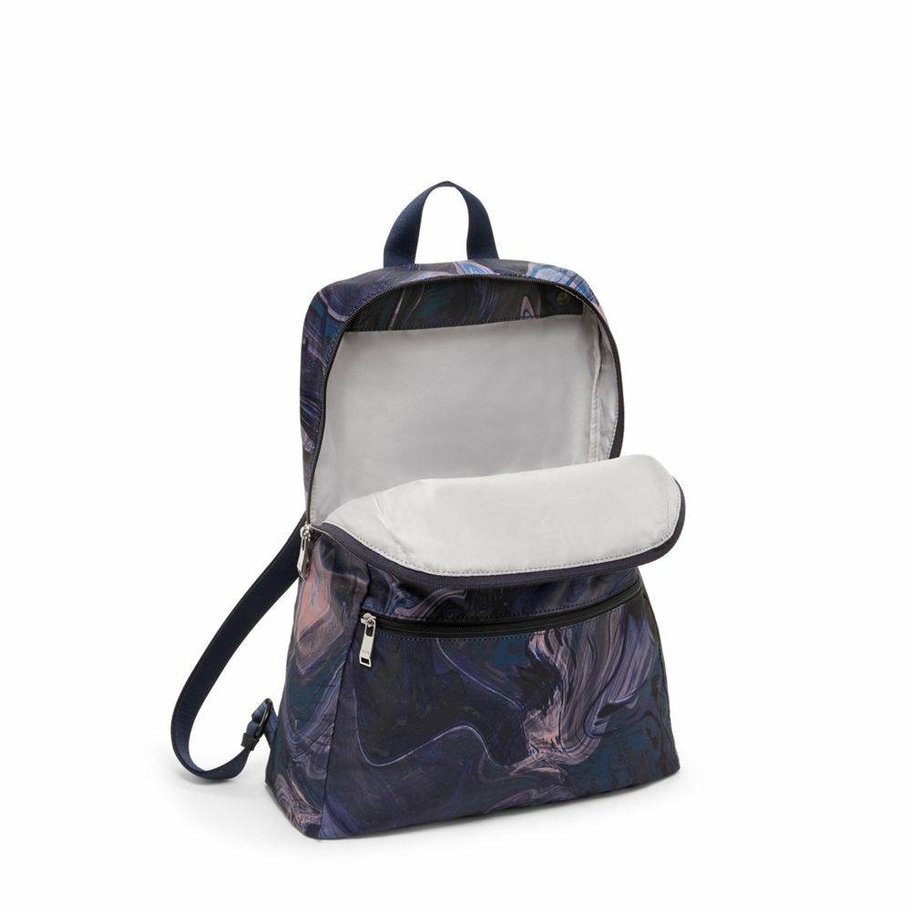 Voyageur Just In Case® Backpack Navy Liquid Print