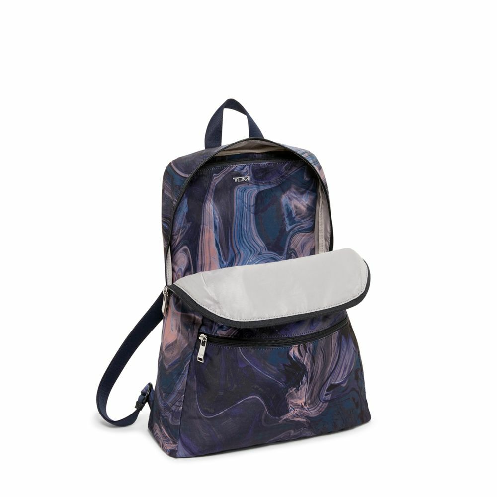 Voyageur Just In Case® Backpack Navy Liquid Print