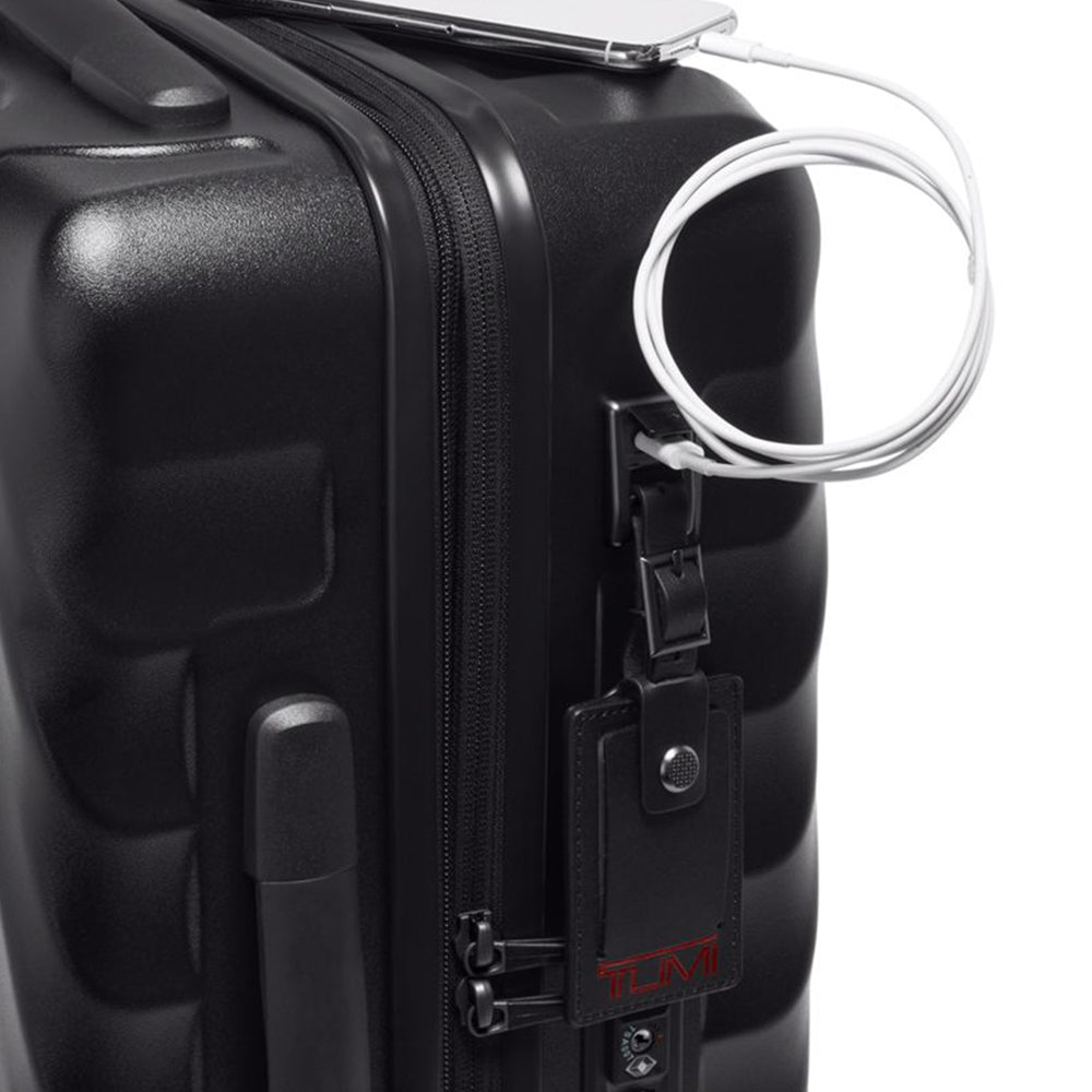 19 Degree International Expandable 4 Wheels Carry-On Black Texture