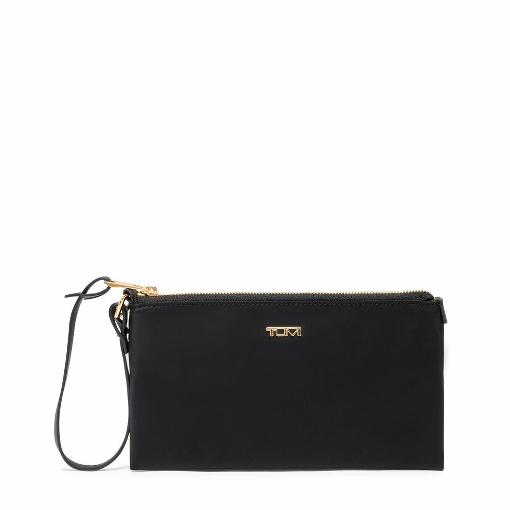 Voyageur Ankara Wristlet Pouch Black/Gold