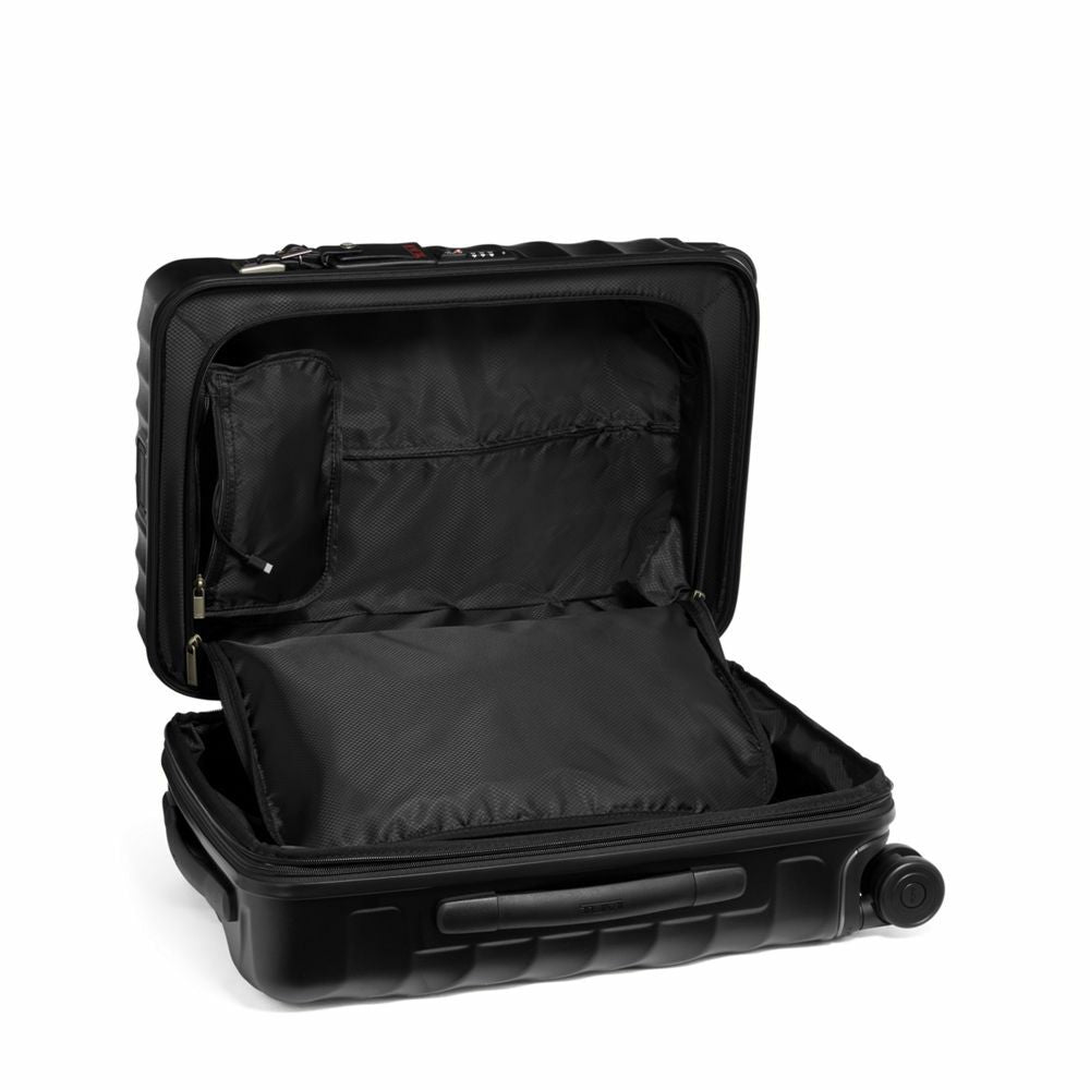 19 Degree International Expandable 4 Wheels Carry-On Black Texture