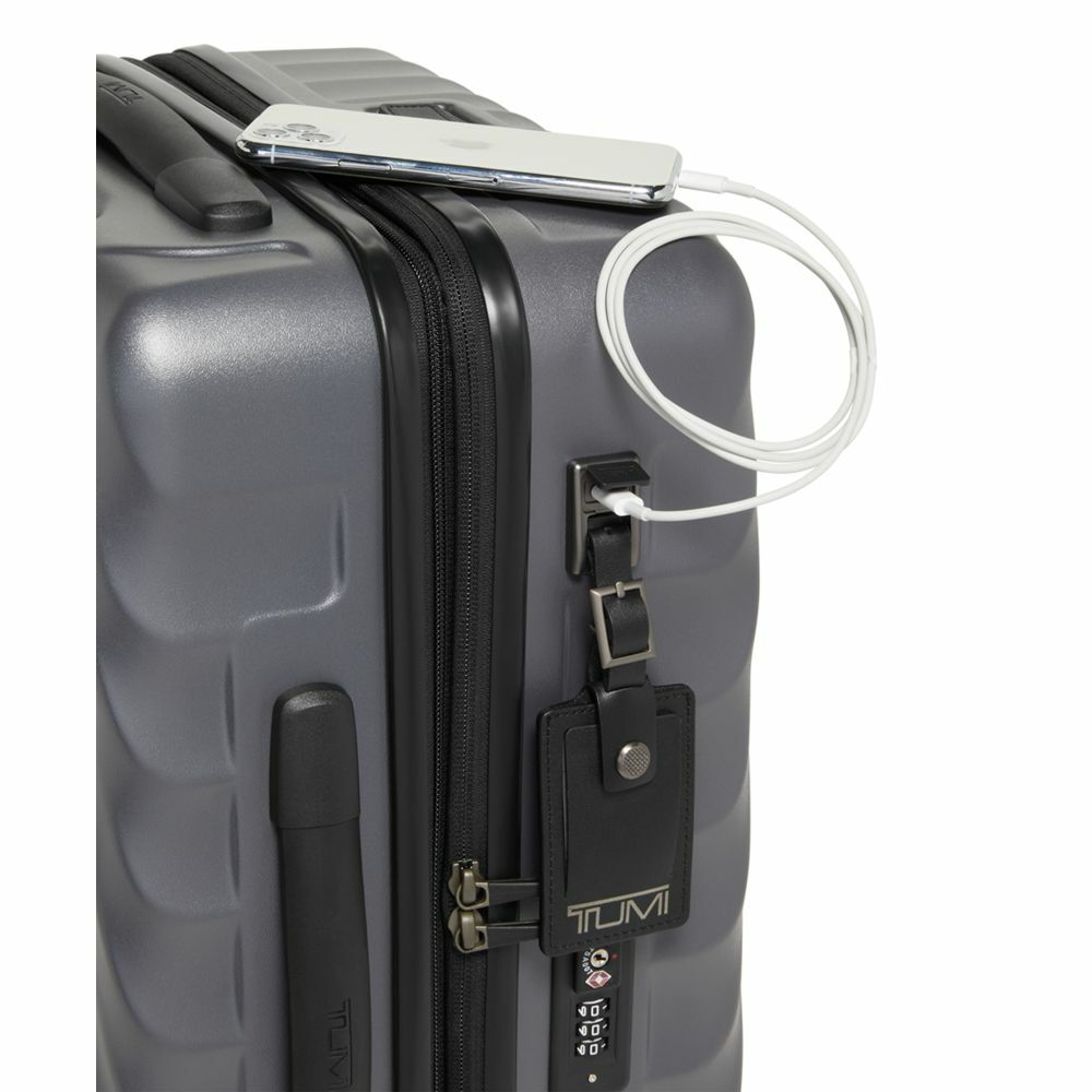 19 Degree International Expandable 4 Wheels Carry-On Grey Texture