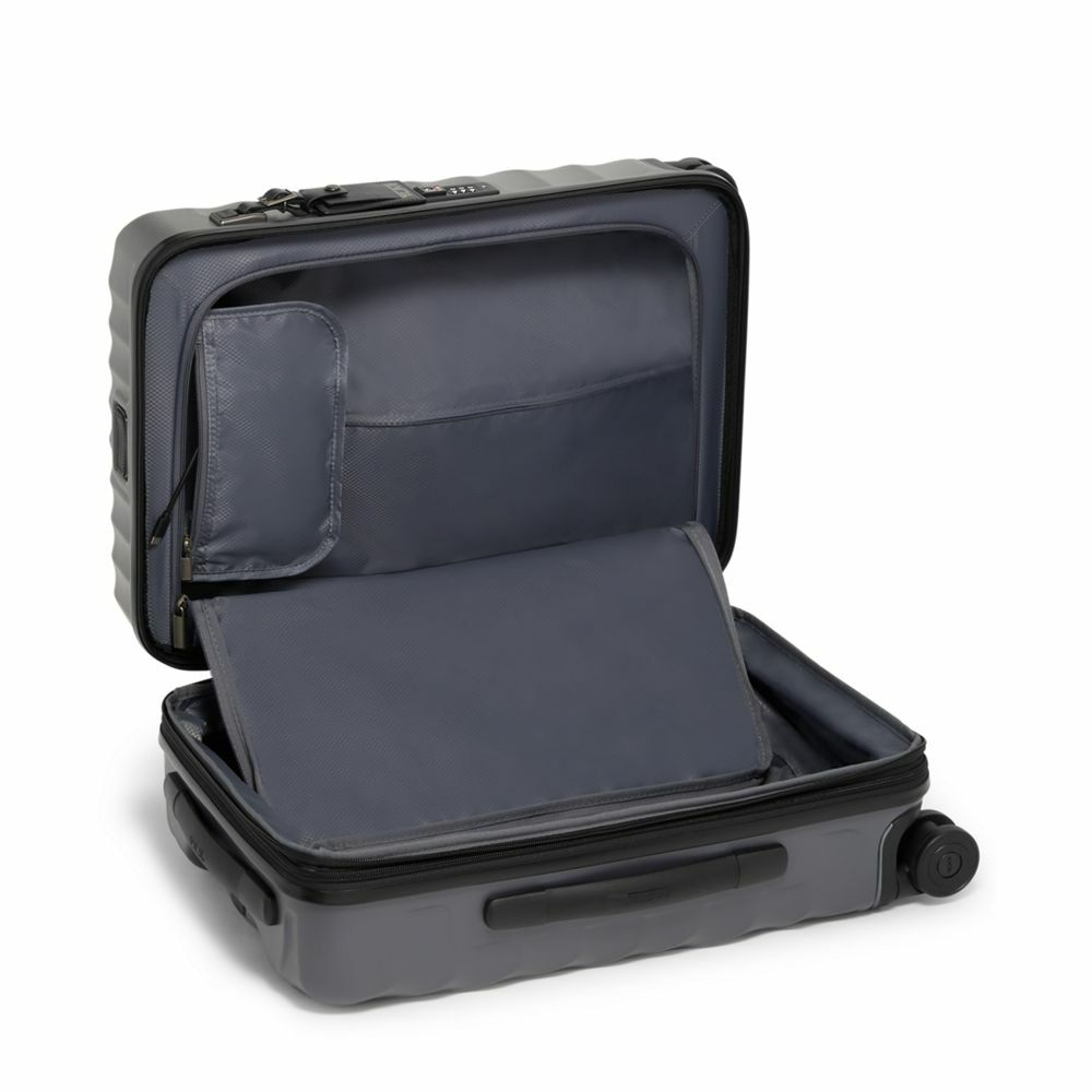 19 Degree International Expandable 4 Wheels Carry-On Grey Texture