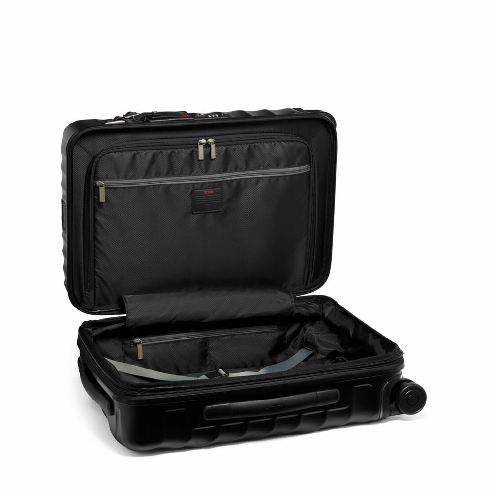 19 Degree International Expandable 4 Wheels Carry-On Black Texture