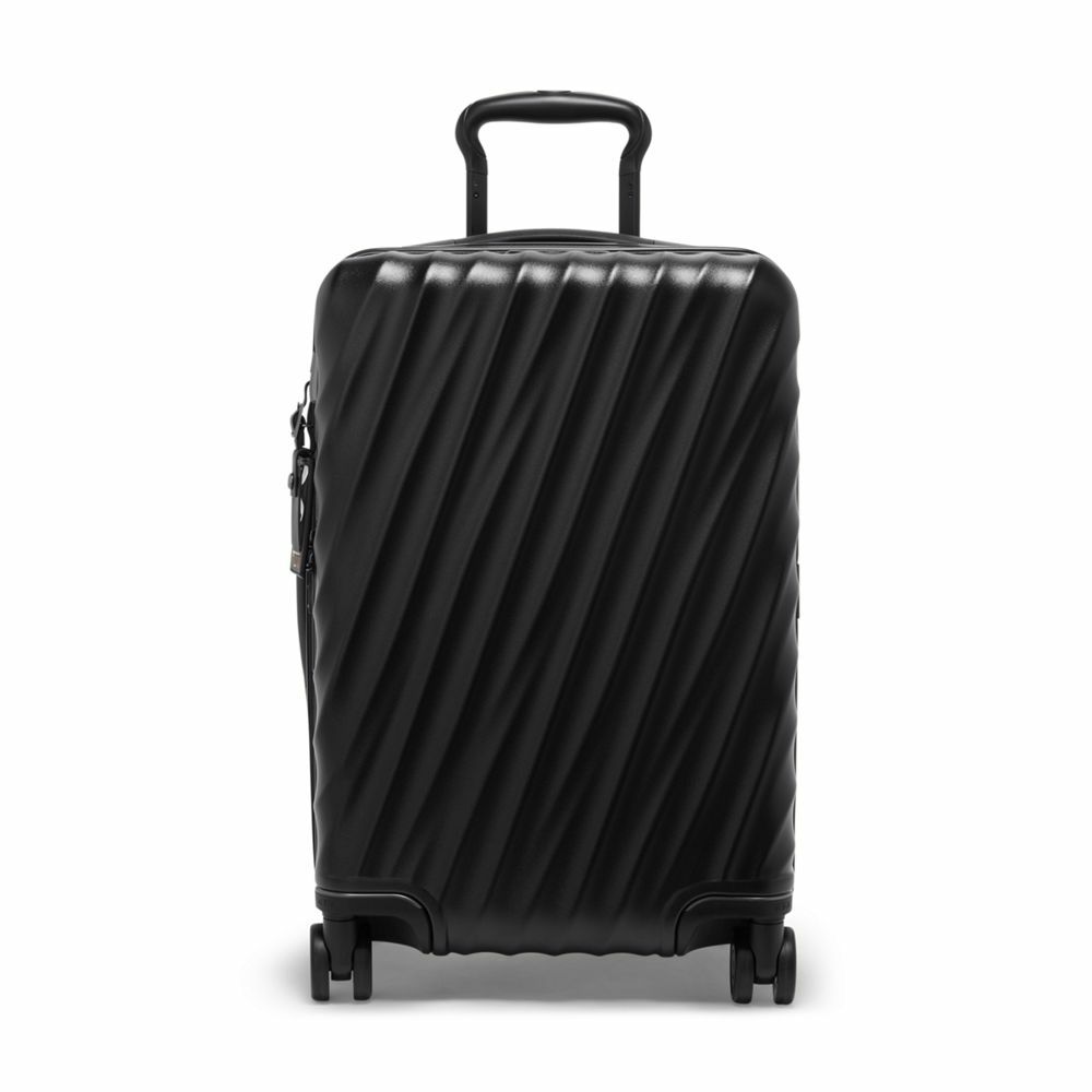 19 Degree International Expandable 4 Wheels Carry-On Black Texture