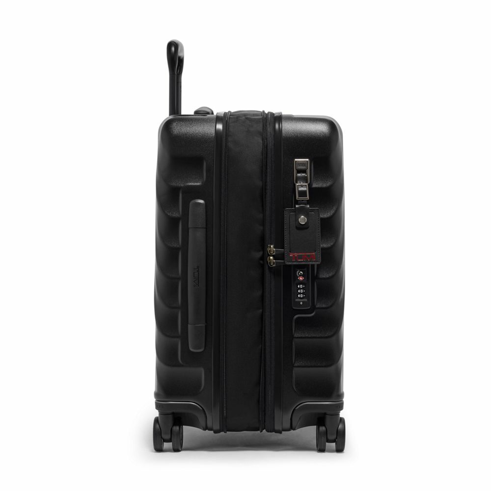 19 Degree International Expandable 4 Wheels Carry-On Black Texture