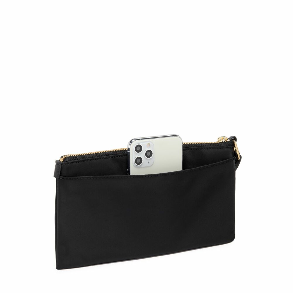 Voyageur Ankara Wristlet Pouch Black/Gold